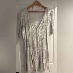 Abercrombie & Fitch White Polka Dot Mini Dress